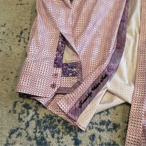 Two Men's 2XL Robert Graham Button-up Classic Fit  Dress Shirts Aberration - Picture 3 of 14